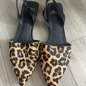 Franco Sarto Leopard Print Pointed Toe Heels